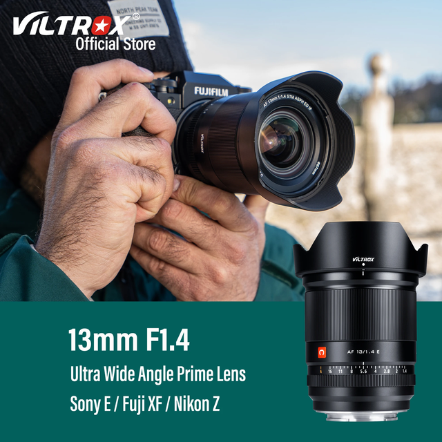 VILTROX 13mm for Son Y E Ni Kon Z Fu Ji X Mount Lens F1.4 Large Aperture Auto Focus Ultra Wide Angle APS-C Vlog Camera Lens