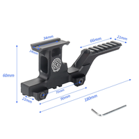 Support de hauteur tactique en aluminium 20 mm, base métallique UNITY T1 T2 R5, accessoires de pont de miroir pour lunettes de visée