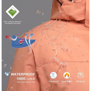 FOXA Women's 3 In 1 Ski <b>Jacket</b> <b>Waterproof</b> Windproof <b>Winter</b> Hooded Snow Coat For Hiking Snowboarding - Product Image 4
