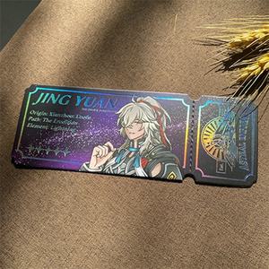 Billet <span class=keywords><strong>d</strong></span>'événement personnalisé avec impression anime et feuille <span class=keywords><strong>d</strong></span>'<span class=keywords><strong>or</strong></span> argentée - Product Image 4