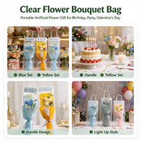 Bouquet de tournesols artificiels en crochet, arrangement floral tricoté, cadeau pour Noël