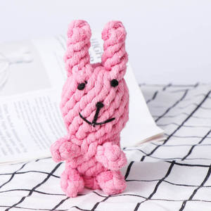 Jouets pour chiens en corde de coton écologiques, tressés, en forme d'animaux, pour mâcher et tirer, pour chiens de petite à moyenne taille, jouets interactifs durables pour animaux de compagnie - Product Image 6
