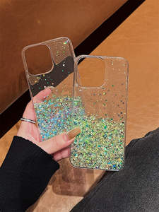 <span class=keywords><strong>Coque</strong></span> de téléphone scintillante pour <span class=keywords><strong>iPhone</strong></span> 15 14 13 12 11 Pro XS Max XR 7 8 Plus <span class=keywords><strong>SE</strong></span> Couverture arrière lumineuse - Product Image 2