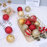 Boules de Noël en plastique de couleurs mélangées, ornements suspendus pour arbre, boules rondes brillantes et facettées pour la décoration de vitrine et de plafond