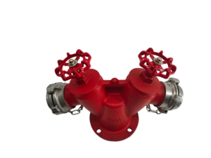 Nhà Máy Giá gang DN65 đôi van cứu hỏa 2.5 \ "Ổ cắm đôi hai chiều hạ cánh thiết bị chữa cháy phụ kiện - Product Image 2