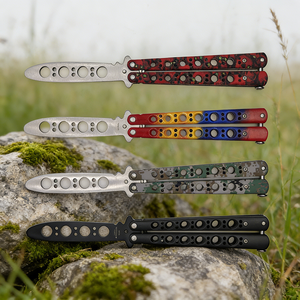 Couteau papillon <span class=keywords><strong>CSGO</strong></span> non affûté en gros d'usine, couteau de sport multifonctionnel pliable en métal pour l'entraînement en extérieur - Product Image 4