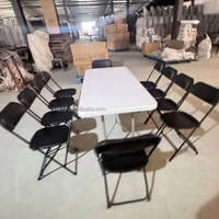 Chaise pliante renforcée de qualité commerciale en plastique durable pour salle de conférence, mariage, banquet