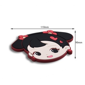 New Style Cute Cartoon Girl Custom PVC Unbreakable Decorative <b>Compact</b> Makeup <b>Mirror</b> - Product Image 4