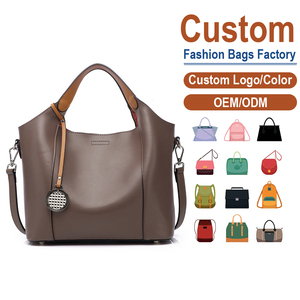 Genuine Leather Bucket <b>Tote</b> Bag, Detachable Strap, OEM/ODM Custom Factory, Women's Versatile Purse - Product Image 1