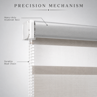 INNOVASIA Stores enrouleurs sans perçage 50 x 100 cm en polyester, style zèbre jour/nuit, filtrant la lumière, pour intérieur