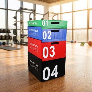Boîte de saut pliométrique en mousse souple quatre-en-un avec logo personnalisé, empilable, vente en gros pour fournisseur d'équipements de <span class=keywords><strong>fitness</strong></span> - Product Image 6
