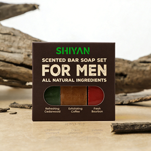 Натуральное глубокоочищающее отшелушивающее освежающее мыло-скраб с кофе для мужчин, ручной работы, для ванны и мытья рук - Product Image 1