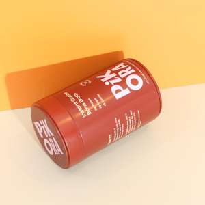 قصدير قهوة مطبوع حسب الطلب بصمام منقوش أسطوانة من الدرجة الغذائية مكمل معدني للقصدير للشاي السائب الكبير - Product Image 5