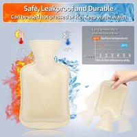 Bouillotte ceinture 1000 ml à succès, pour compresses chaudes et froides, en caoutchouc avec housse en peluche