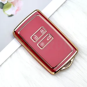 Coque TPU Fob Holder Car Card Key Case Cover pour Renault Espace 5 Kadjar Koleos Captur Megane 4 Talisman Arkana <span class=keywords><strong>Dacia</strong></span> <span class=keywords><strong>Sandero</strong></span> - Product Image 5