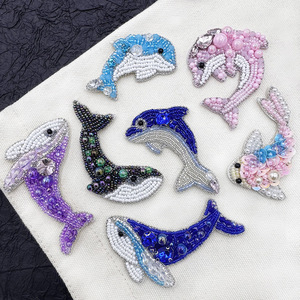 Parche decorativo cosido de PVC hecho a mano para reparación de agujeros, exquisito patrón de ballena Orca 3D, corazón, Animal marino para ropa, zapatos - Product Image 3