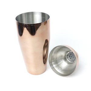 Mélangeur à <span class=keywords><strong>alcool</strong></span> à martini en acier inoxydable 750ml or rose avec logo personnalisé - Product Image 3