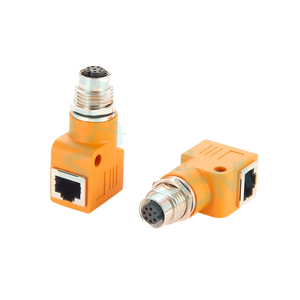 Adattatore Passante Premeir Cable PCM-0655 da 8 Pin M12 Femmina a RJ45, IP67, Contatti Placcati Oro per Automazione Industriale Ethernet - Product Image 1