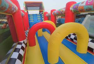 2025 New phổ biến Inflatable ngoài trời các chướng ngại vật Inflatable tên lửa trở ngại với hồ bơi cho doanh số bán hàng - Product Image 6