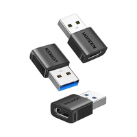 Adaptador UGREEN USB-C a USB-A, Paquete de 3, Conversor de 10 Gbps con Protección de PVC para Laptop, iPhone 17/16/15/14/13 Plus Pro Max, iPad Air Mini
