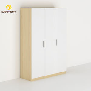 Armoire de rangement 3 portes en bois blanc au design moderne et simple pour mobilier d'hôtel, appartement, auberge, chambre à coucher personnalisée - Product Image 1