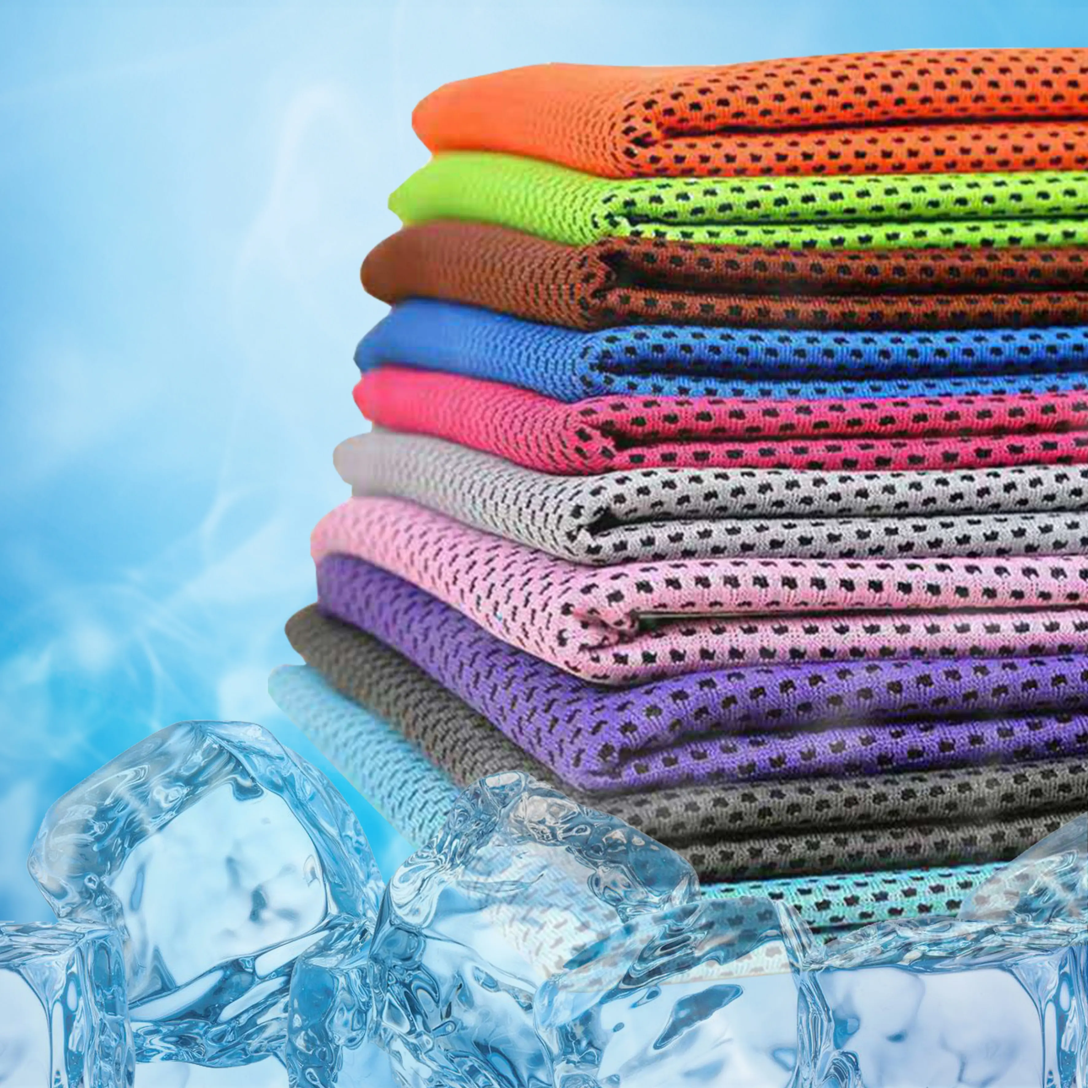 Микрофибра ледяное двухцветная легко упаковать впитывающая пот полотенце