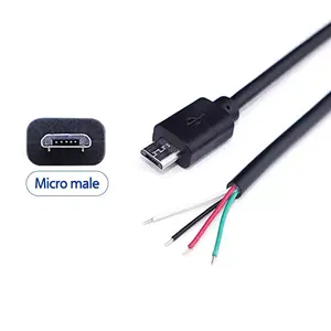 Benutzer definierte Länge FTP USB-Typ Micro USB 5-poliger USB 2.0-Mikrostecker zum Öffnen des Kabel kabels mit blankem Ende Pigtail-Daten ladekabel