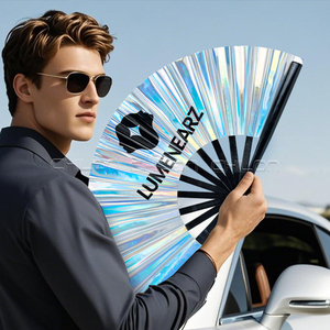 2025 conception personnalisée impression bambou Handfan grand 33cm fort Clack <span class=keywords><strong>japonais</strong></span> cadeaux nouvelle tendance arc-en-ciel fierté impression personnalisée bambou - Product Image 1