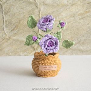 กระถางดอกกุหลาบโครเชต์ทำมือสไตล์โมเดิร์นสำหรับตกแต่งบ้าน - Product Image 6