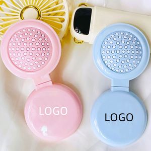 Travel Custom Logo <b>Foldable</b> Hair Brush Mini Folding Hair Brush With Makeup <b>Mirror</b> - Product Image 1