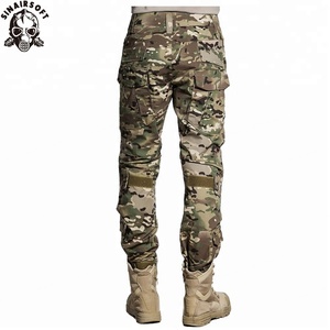 Pantalon tactique camouflage Molle avec genouillères pour la chasse et le combat, vert BDU, grandes tailles, vente en gros - Product Image 3