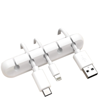 Organisateurs de câble magnétiques en silicone Clips de cordon USB pour fil de téléphone Home Office Desktop Cable Holder Winder Bag Cord Management