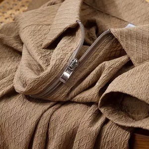 Men's Slim Fit Half Zip Polo Shirt Short <b>Sleeve</b> Solid Color Business Casual Khaki Lightweight Summer Wear - Product Image 2