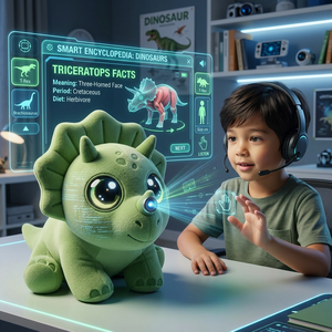 Juguete de Peluche Inteligente Triceratops con ChatGPT, LED Sensible al Tacto, Soporte para Búsqueda de Recursos en la Nube, ODM, Venta al Por Mayor - Product Image 3