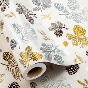 MAYPLUSS Luxury Christmas <b>Wrapping</b> <b>Paper</b> 17 Inch X 33 Feet Pine Cone Design Eco-Friendly Gift Wrap - Product Image 5