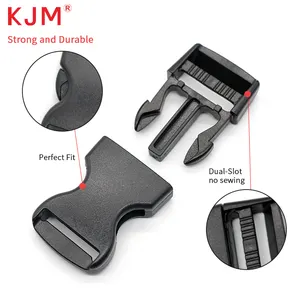 KJM Custom Logo Pom Recycled Plastic Quick Side Release Buckle For Outdoor Backpack Tactical Equipment Tactical Backpack