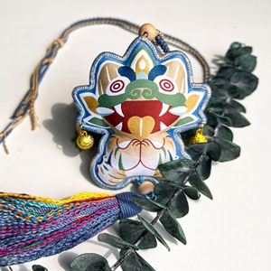 Original Yunnan Embroidery Tile cat Sachet National Decoration Pendant Purse Antique Mosquito Repellent Portable
