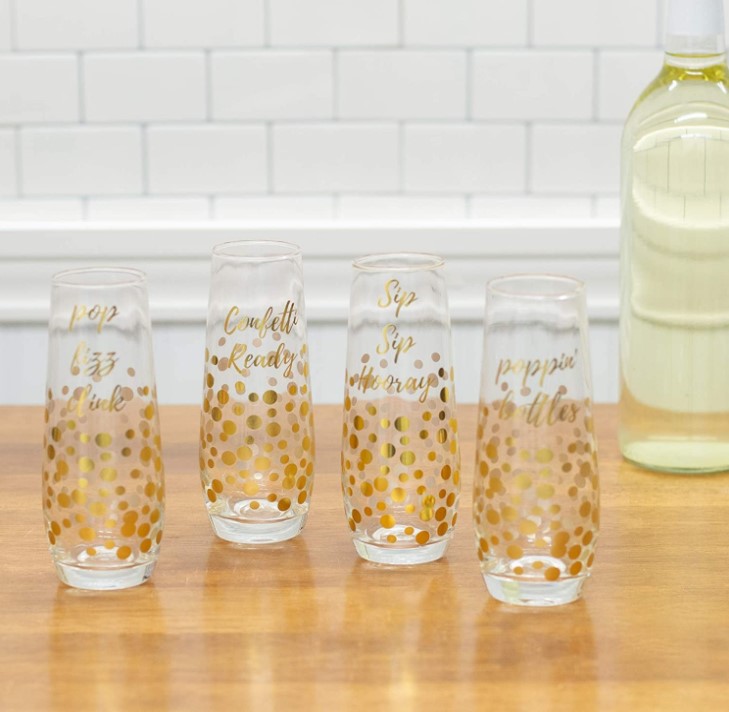 Wholesale Wedding  270ml 9oz Type Glass Stemless Champagne Flute