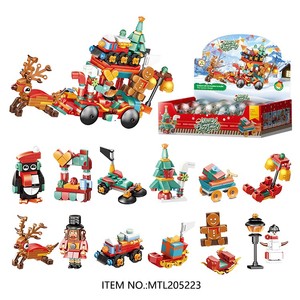 Set mainan bata Mini 12 in 1, mainan balok bangunan pohon Natal DIY untuk anak-anak - Product Image 2