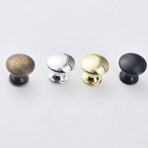 European Style Round Cabinet <b>Knob</b> Zinc Alloy <b>Drawer</b> Handle Bronze Yellow <b>Silver</b> Black Durable Furniture Hardware - Product Image 2