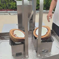 Machine électrique d'ouverture de noix de coco d'équipement de coupe de noix de coco pour le traitement frais de noix de coco