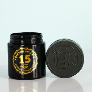 Botellas de Plástico Personalizadas de 8oz y 10oz, Botellas de Medicina de PET HDPE Negro con Tacto Suave, Envases con Tapa de Rosca - Product Image 2