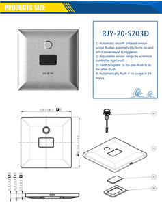 Rajeyn nhà máy Brass solenoid Van điện từ nước van BồN TiểU nhà vệ sinh tuôn ra solenoid van cảm biến tuôn ra - Product Image 4