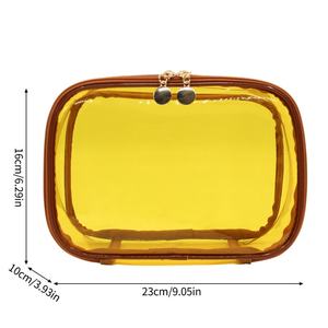 Vente en gros Sac cosmétique en PVC transparent de grande capacité avec logo personnalisé pour un usage quotidien - Product Image 3