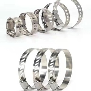 Abrazaderas de manguera 1/4-2 in (6-51mm) Rango ajustable 304 Juego de surtido de abrazaderas de manguera de engranaje helicoidal de acero inoxidable para línea de combustible, plomería - Product Image 5