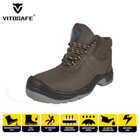 Chaussures de sécurité VITOSAFE à embout d'acier |   Bottes uniformes antidérapantes en cuir véritable pour hommes et femmes, équipement de protection individuelle professionnel