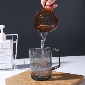 ถ้วยน้ำยาบ้วนปากแบบใสพร้อมที่วางแปรงสีฟัน ถ้วยพลาสติกหนาสำหรับห้องน้ำ สำหรับคู่รัก ใช้ได้สองแบบ ดีไซน์สีพื้น - Product Image 4