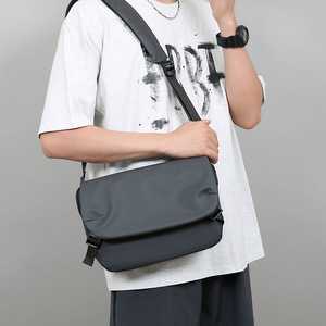 Waterproof Breathable <b>Crossbody</b> <b>Bag</b> Flap Minimalist Design <b>Large</b> Capacity Stylish Sports <b>Bag</b> Lid Casual Students Men Street - Product Image 4