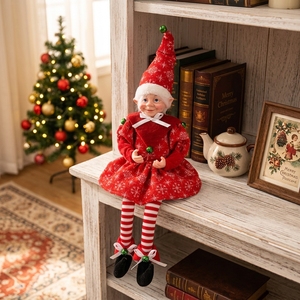 Figuras de Gnomos Miniatura Personalizadas de Tela, Muñecos de Duendes Navideños Sentados, Decoración Navideña de Lana de Alta Calidad - Product Image 2