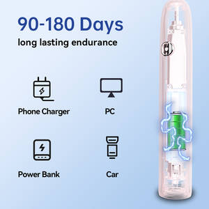 מברשת שיניים חשמלית סוניק סיטונאית, נטענת ב-USB, למבוגרים, לניקוי שיניים עדין והיגיינת פה - Product Image 6